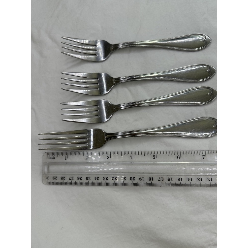 Reed & Barton Select Oval Thread Anniversary Dinner Salad Forks Set 4 18/10 - Picture 4 of 9
